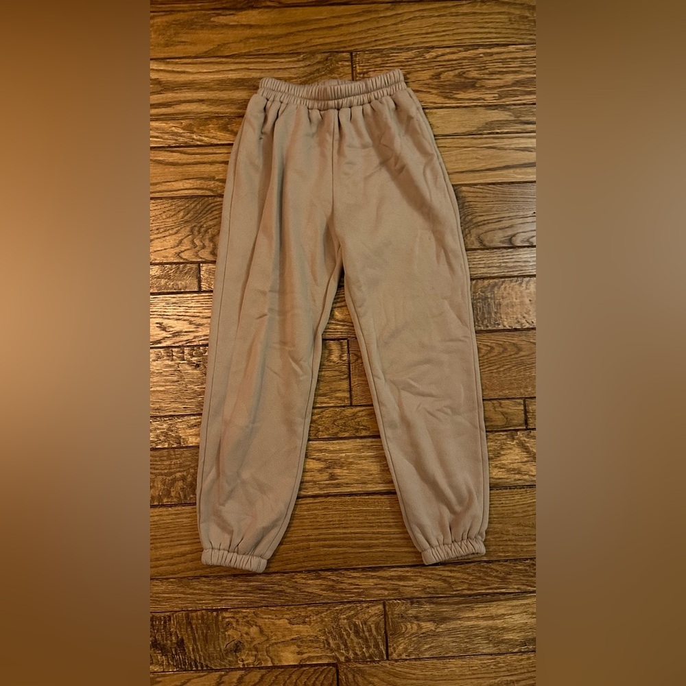 tan sweatpants